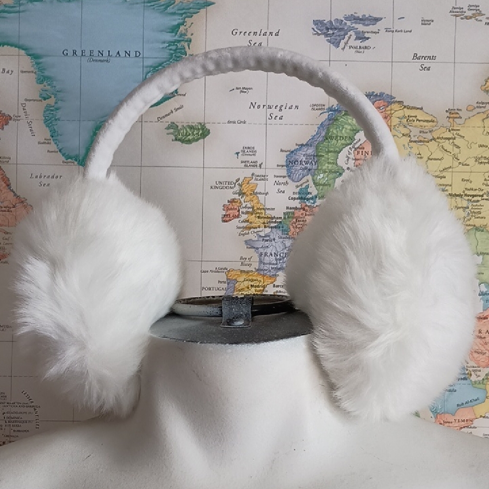 White Fluffy Earmuffs